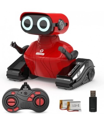 Robot Toys Upgraded Rechargeable Robot Toy with Remote Control Flexible Head and Arms Music LED Eyes Dance Moves Smart Sensin...