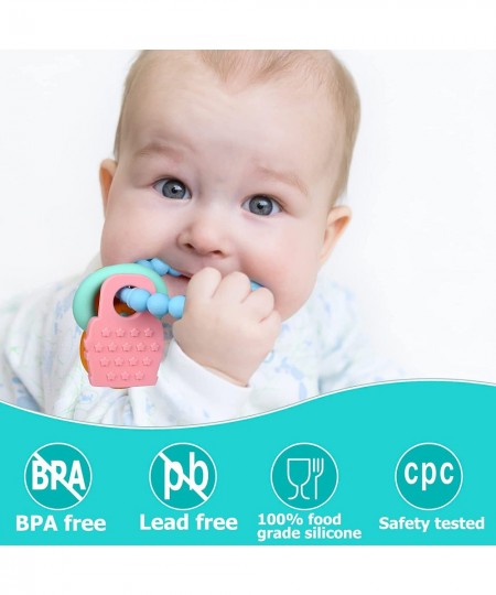 Silicone Teething Toys for Baby 3+ Months Choking-Proof Design 100% Food-Grade Silicone Infant to Toddler Teether Shower Gift...