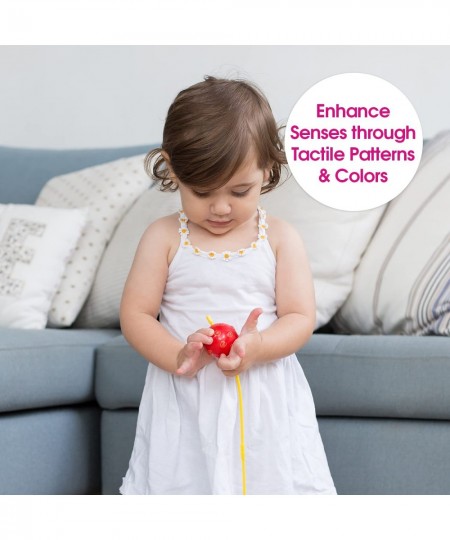 Sensory Baby Beads Baby Toy - Vibrant Colorful and Unique Textured Solid Color Sensory Beads - Enhances Fine Gross Motor Skil...