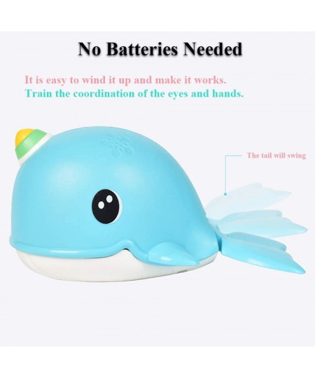 Kids Bath Toy Wind-up Swimming Narwhal Bathtub Floating Water Toy Cute Little Whale Clockwork Fish Bathtub Toy for Toddlers (...