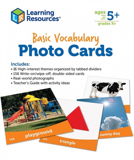 Basic Vocabulary Photo Cards Vocabulary/Phonics Learning Educational Games for Kids 156 Cards Ages 5+ $46.44 - Educational Fl...