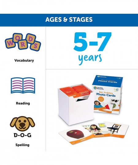 Basic Vocabulary Photo Cards Vocabulary/Phonics Learning Educational Games for Kids 156 Cards Ages 5+ $46.44 - Educational Fl...