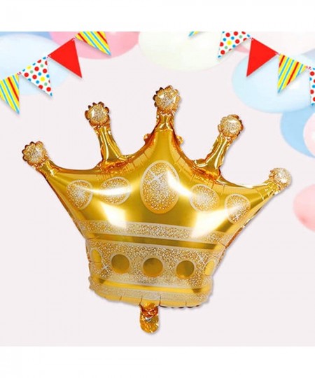 12 Pieces Gold Crown Balloons Aluminum Foil Helium Balloons Aluminum Foil Crown Balloons for Birthday Wedding Halloween Chris...