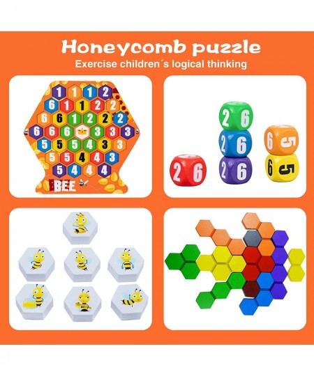 Wooden Puzzle Game Brain Game for Kid STEM Game Pattern Blocks 10000+ Solutions Russian Building Toy Wood Tangram Shape Jigsa...