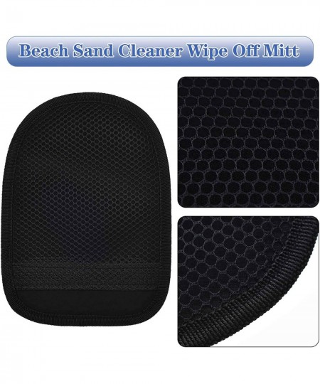 2 Pieces Sand Off Mitt Beach Sand Mitt Beach Sand Cleaner Mitt Wipe Sand Mitt for Beach Volleyball Sandboxes Beach Events Wat...