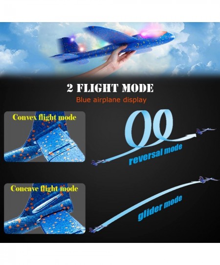 4 Pack Flashing Glider Plane Illuminated Colored led Lights can Play at Night Foam Airplane Have 2 Flight Mode The Best Airpl...