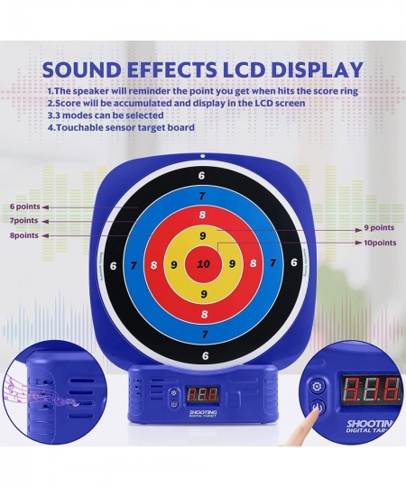 Shooting Target Compatible with Nerf Toy Guns and Foam Darts 2022 Released Digital Shooting Game with Touch Screen Practice T...