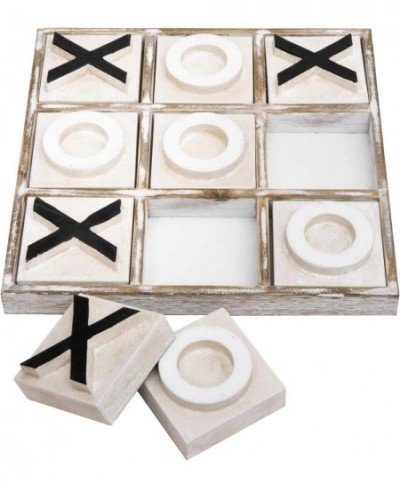 12.6" Large Tic Tac Toe Game Rustic Wooden Coffee Table Game Wood Tic-Tac-Toe Board Game with Decor Family Games for Adult & ...