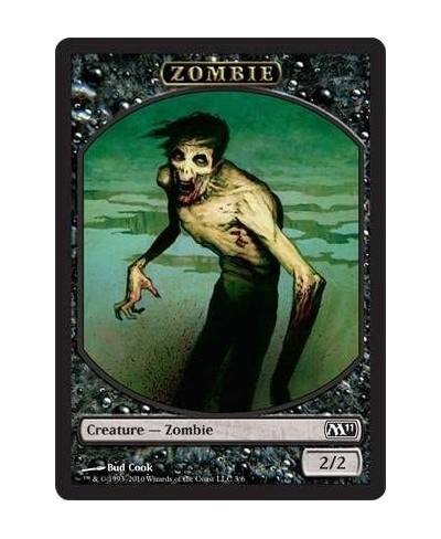 Magic: the Gathering - Zombie Token - Magic 2011 $11.53 - Card Games