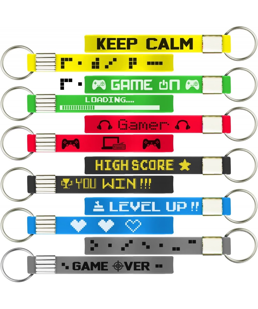 60 Pieces Video Game Keychains Silicone Gamer Key chians for Game Birthday Party Favors 6 Styles $40.14 - Kids' Party Favor Sets