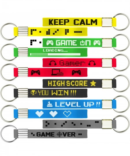 60 Pieces Video Game Keychains Silicone Gamer Key chians for Game Birthday Party Favors 6 Styles $40.14 - Kids' Party Favor Sets