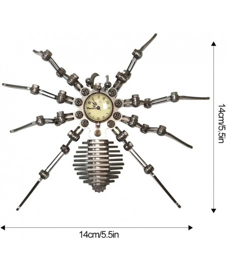 3D Metal Puzzle Model Kit Spider Mechanical Stainless Steel Puzzle Clock Crafts Toys Ornaments Model $52.85 - 3-D Puzzles