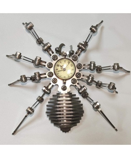 3D Metal Puzzle Model Kit Spider Mechanical Stainless Steel Puzzle Clock Crafts Toys Ornaments Model $52.85 - 3-D Puzzles