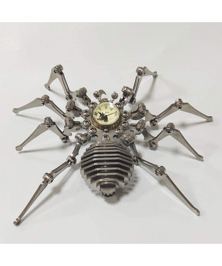 3D Metal Puzzle Model Kit Spider Mechanical Stainless Steel Puzzle Clock Crafts Toys Ornaments Model $52.85 - 3-D Puzzles