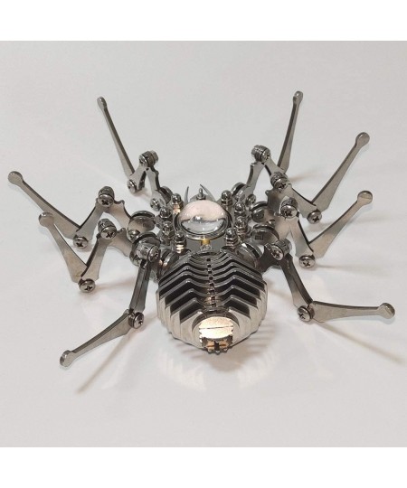 3D Metal Puzzle Model Kit Spider Mechanical Stainless Steel Puzzle Clock Crafts Toys Ornaments Model $52.85 - 3-D Puzzles