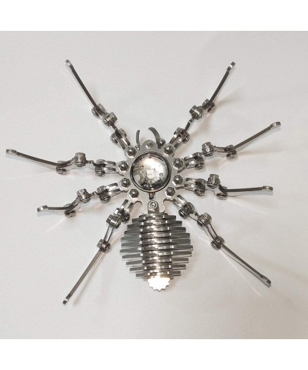 3D Metal Puzzle Model Kit Spider Mechanical Stainless Steel Puzzle Clock Crafts Toys Ornaments Model $52.85 - 3-D Puzzles