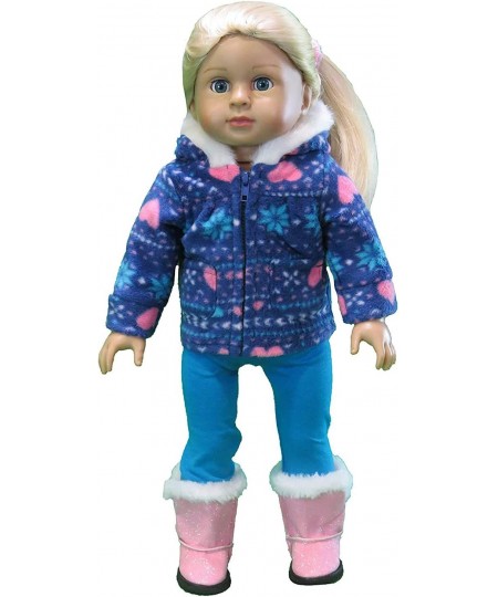 Blue and Pink Snowflake Pant Set Compatible with 18 inch Dolls Such as American Girl Dolls $33.86 - Doll Accessories