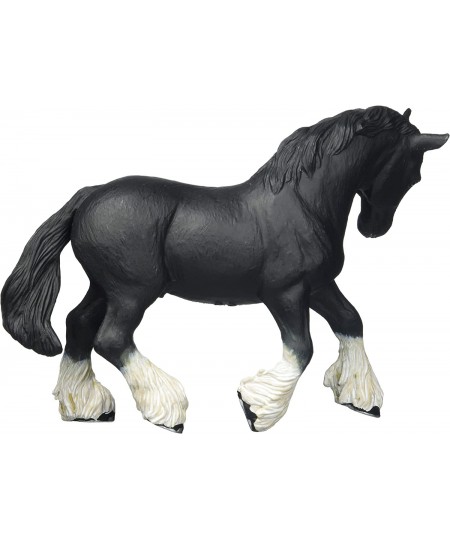 Hand-Painted - Figurine - Horses Foals and Ponies - Black Shire Horse Figure-51517 - Collectible - for Children - Suitable fo...