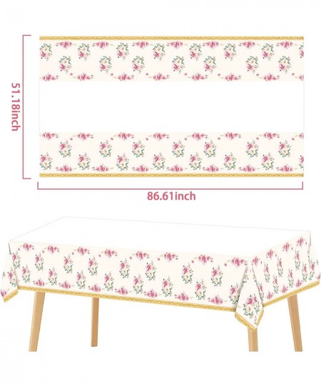 Tea Party Tablecloth Floral Table Cover Picnic Table Cover Vintage Tea Party Table Cover Pink Rose Tablecloth Lets Tea Party ...