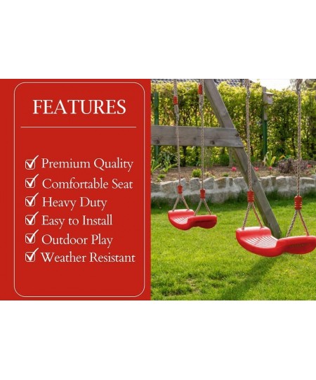 TENDU Children Outdoor Swing Seat for Little Tikes-Plastic Swingset Outdoor for Kids-Rope Swing Seat for Kids-Tree Swing Seat...