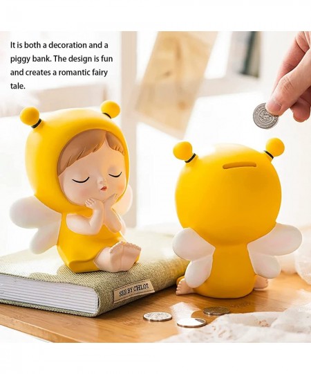 Piggy Bank for Girls Cute Bee Coin Bank Resin Money Savings Toy Creative Saving Coins Jar First Money Box Nursery Décor Keeps...