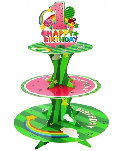 Cartoon Melon Cupcake Stand 1st First Cartoon Melon Birthday Cake Stands for Kids Birthday Decorations Boys Baby Shower Party...