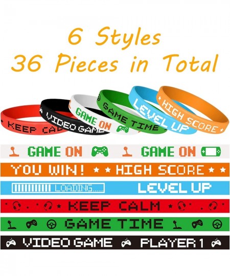 36 Pcs Video Game Party Wristband Silicone Gamer Wristbands for Gamer Birthday Party Supplies $22.66 - Kids' Party Favor Sets