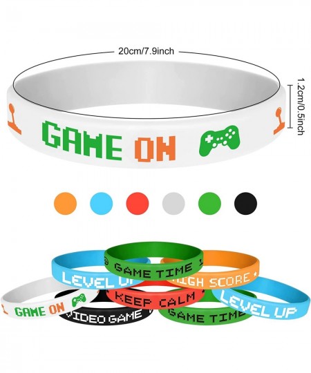 36 Pcs Video Game Party Wristband Silicone Gamer Wristbands for Gamer Birthday Party Supplies $22.66 - Kids' Party Favor Sets