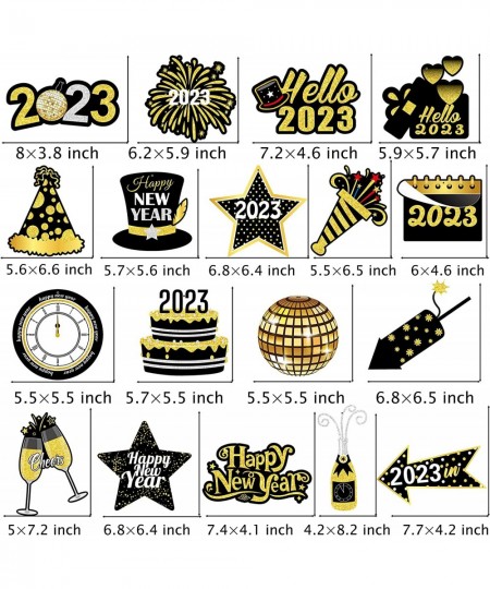 20Pcs Happy New Years Hanging Swirl Decorations 2023 Happy New Year Decorations 2023 New Years Eve Party Supplies 2023 Black ...