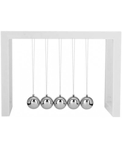 Newton's Cradle Demonstrate Newton's Laws with Balance Balls Pendulum Balls Physics Science Balance Ball Desk Table Decor(Whi...