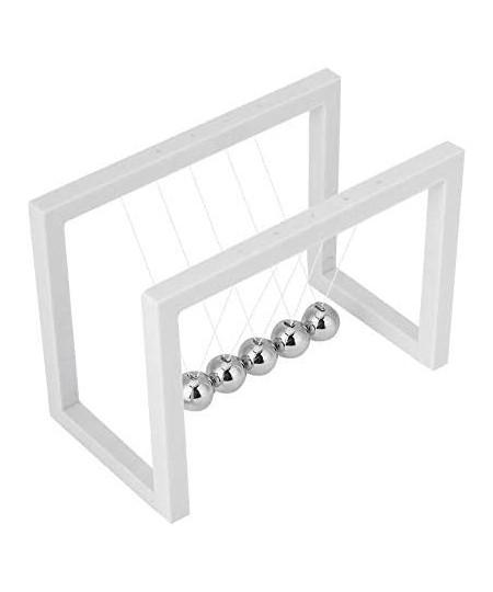 Newton's Cradle Demonstrate Newton's Laws with Balance Balls Pendulum Balls Physics Science Balance Ball Desk Table Decor(Whi...