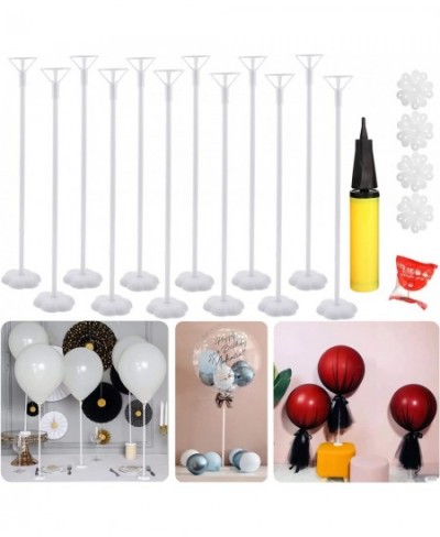 Balloon Stand Kit 12 pack Balloon Stick Holder with Base for Table Top Centerpiece Party Decoration Reusable Balloon Column S...