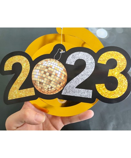 20Pcs Happy New Years Hanging Swirl Decorations 2023 Happy New Year Decorations 2023 New Years Eve Party Supplies 2023 Black ...