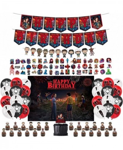 Stranger Movie Party Supplies for Stranger Movie Things Birthday Themed Party Decorations 5×3FT Birthday Backdrop Happy Birth...