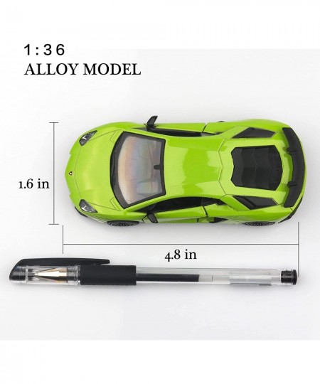 1/36 Scale Lamborghini Aventador LP750-4 SV Diecast Cars Models Pull Back Vehicles Toy Cars Cars Gifts for Boys Girls (Greed)...