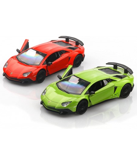 1/36 Scale Lamborghini Aventador LP750-4 SV Diecast Cars Models Pull Back Vehicles Toy Cars Cars Gifts for Boys Girls (Greed)...