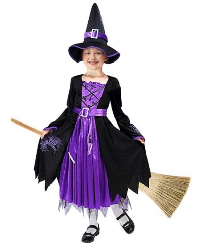 Witch Costume for Girls Kids Halloween Party Fancy Dress Up Deluxe Set with Hat Skirt for Girls. $29.08 - Kids' Costumes