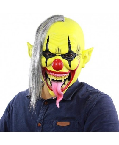 Green Clown Mask with Hair Scary Halloween Mask Horror Costume Party Props $21.54 - Kids' Dress-Up Accessories