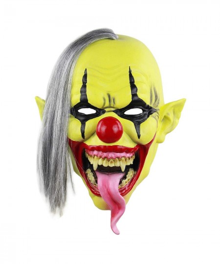 Green Clown Mask with Hair Scary Halloween Mask Horror Costume Party Props $21.54 - Kids' Dress-Up Accessories