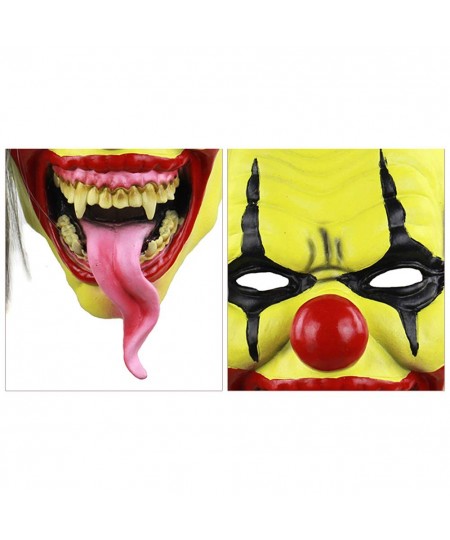 Green Clown Mask with Hair Scary Halloween Mask Horror Costume Party Props $21.54 - Kids' Dress-Up Accessories