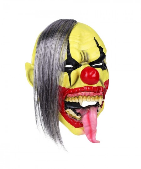 Green Clown Mask with Hair Scary Halloween Mask Horror Costume Party Props $21.54 - Kids' Dress-Up Accessories