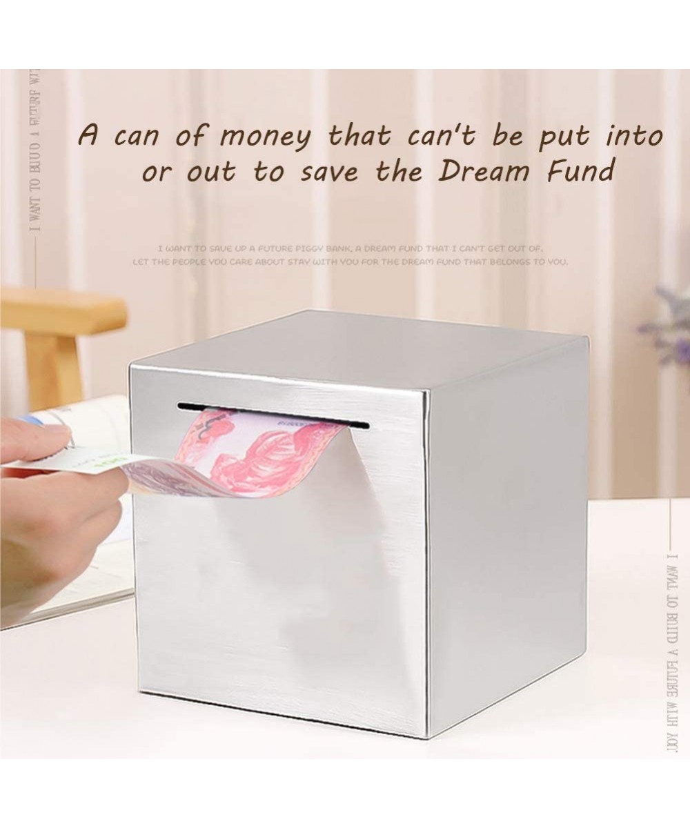 Thickened Piggy Bank Stainless Steel Lover Money Deposit Box Safe Adults Large Capacity Coin Lover Piggy Bank Home Decor Pape...