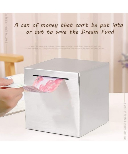 Thickened Piggy Bank Stainless Steel Lover Money Deposit Box Safe Adults Large Capacity Coin Lover Piggy Bank Home Decor Pape...