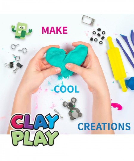 Children's Activity Kits Make & Play Clay Play Modelling Dry Clay Kit For Kids With 13 Clay Creatures Projects Activity Kit F...