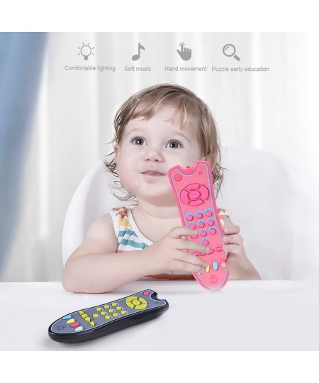 Baby Remote Control Toy Simulation TV Remote Control Toys with Light and Music Three Language Modes Toddlers Early Educationa...