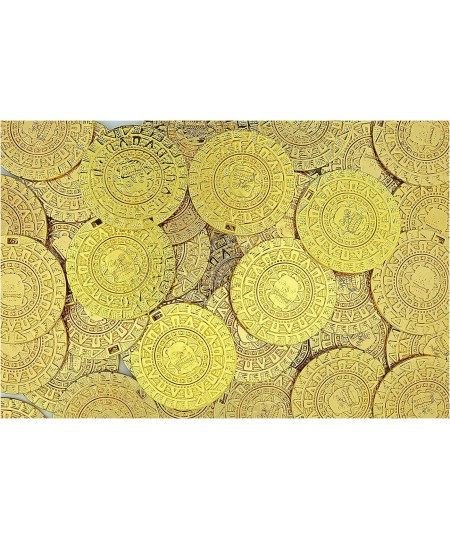 Toy Shiny Gold Metal Aztec Coins - Adventure Games and Parties - Quantity of Choice $22.69 - Money & Banking Play Toys