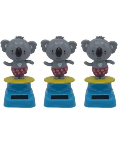 3pcs Car Dashboard Toy Creative Solar Power Shake Head Koala Doll Decor Ornament Layout for Auto Car Decoration $30.13 - Dolls