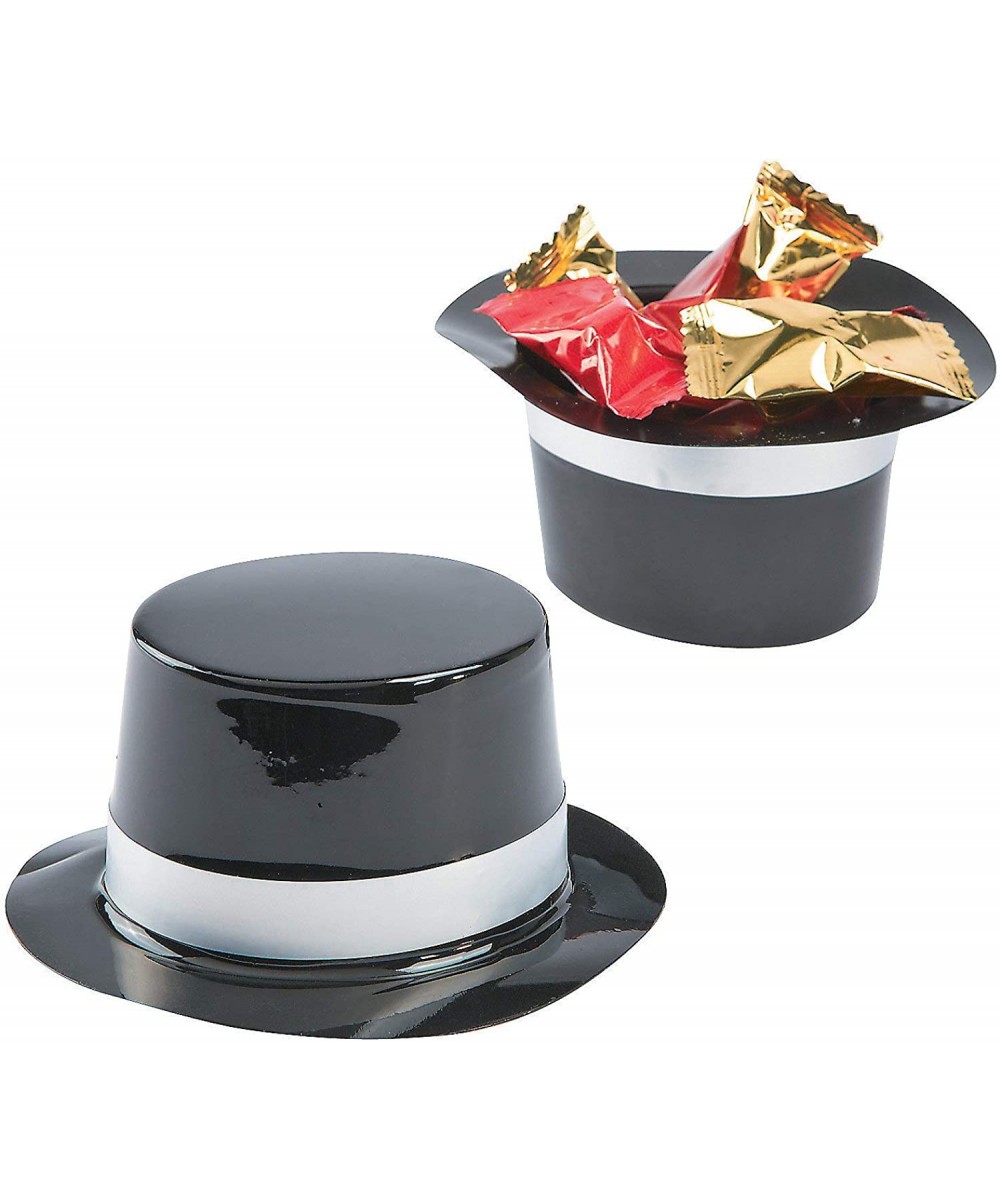 Mini Top Hats - Set of 12 Plastic Black Hats - Craft Supplies and Party Decor Centerpieces - Party Supplies $24.95 - Kids' Pa...