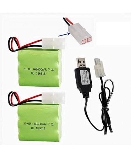 7.2V 2400mAh Rechargeable Ni-MH Battery AA Battery Pack with Standard Tamiya Connector for RC Car RC Truck Household Applianc...