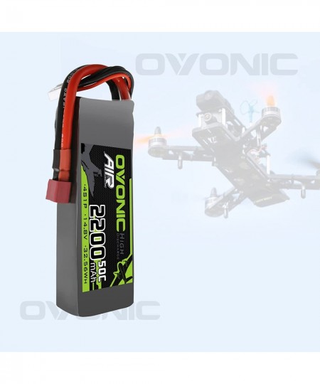 4s Lipo Battery 50C 2200mAh 14.8V Deans T Plug Lipo Battery with Extra EC3 Connector for RC Airplane Helicopter Quadcopter Mu...